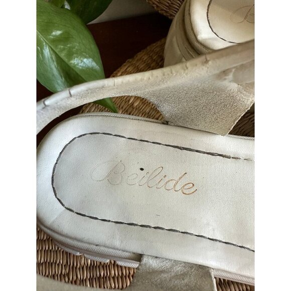 Beilide woman’s size 8 white sandals - Picture 6 of 11